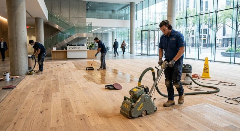 Our team working on Wood Floor Service projects in Stafford, VA