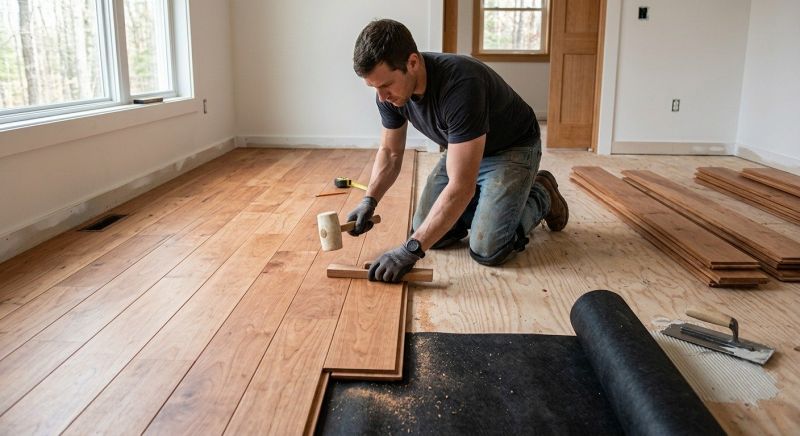 Cherry Floor Installation in Stafford, VA