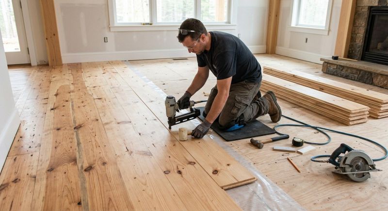 Pine Floor Installation in Stafford, VA